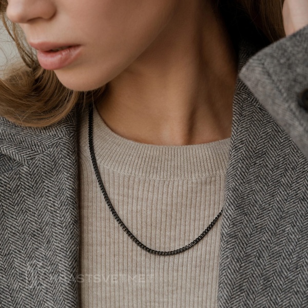 Цепь из серебра 925, плетение «Панцирь»